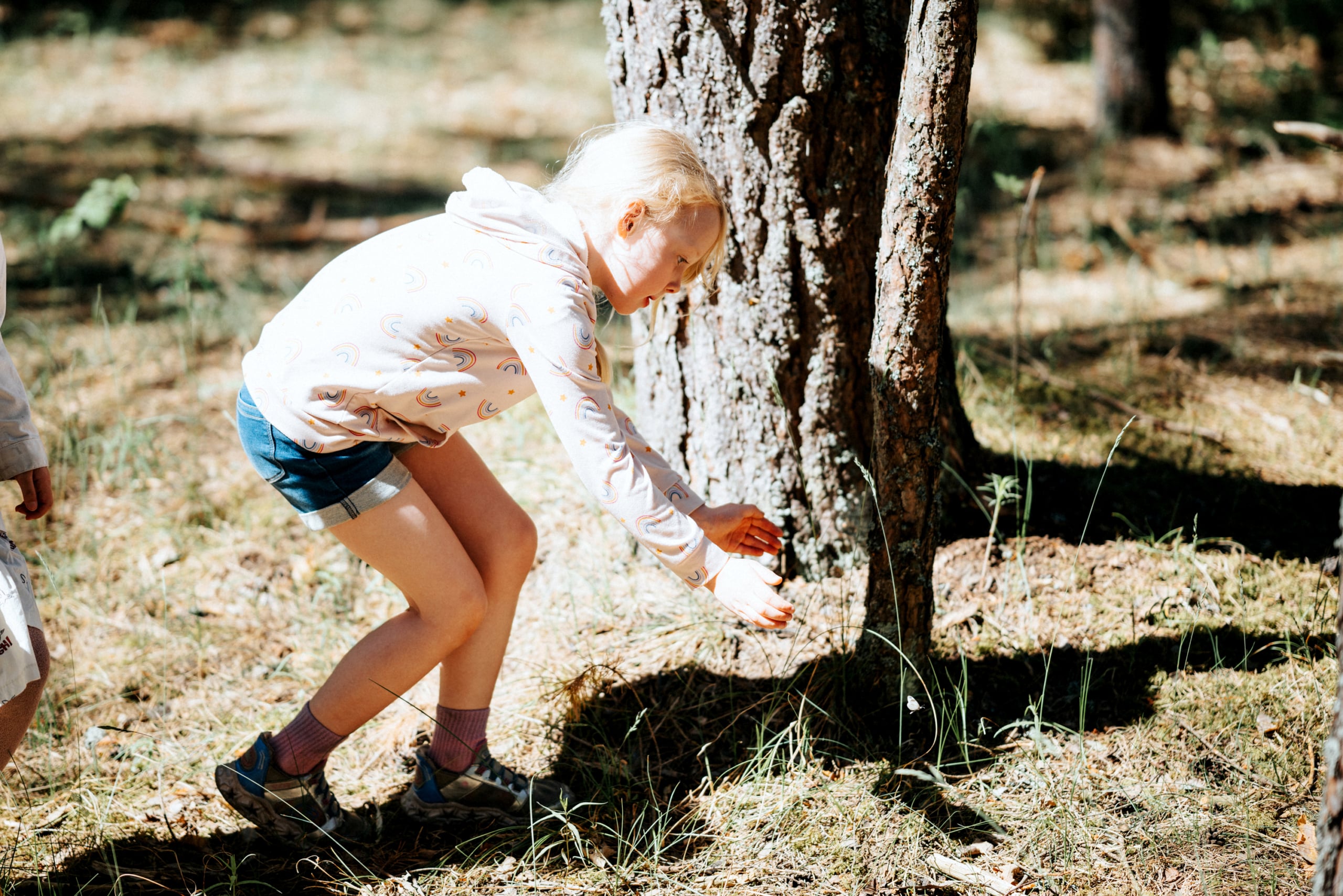 girl in the forest school in Riga